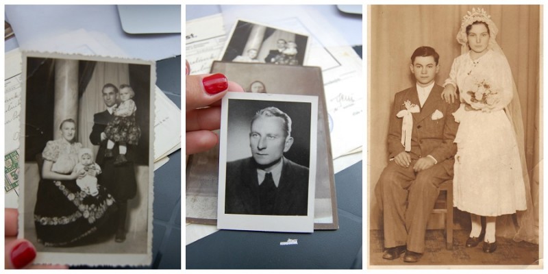 A jobb oldali képen a nagyapám; a bal oldali két kép ocsovai